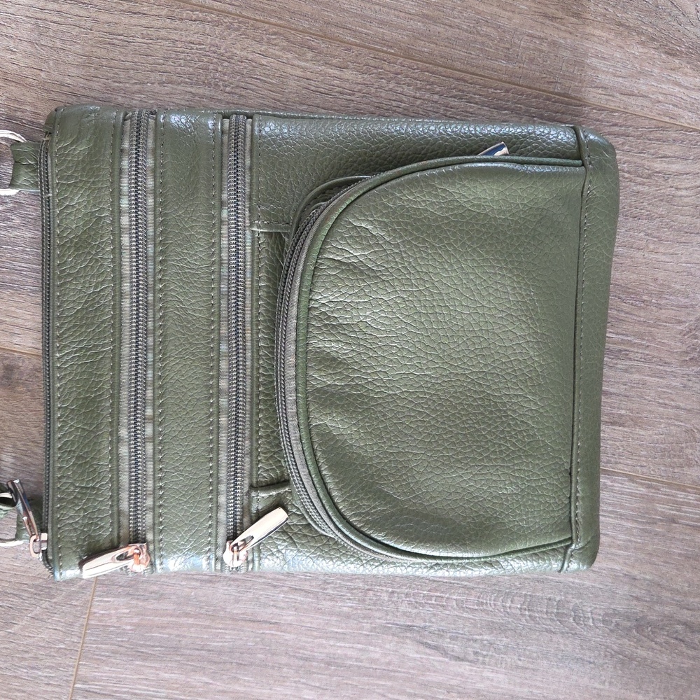 Green Leather Crossbody Bag - Picture 6 of 8
